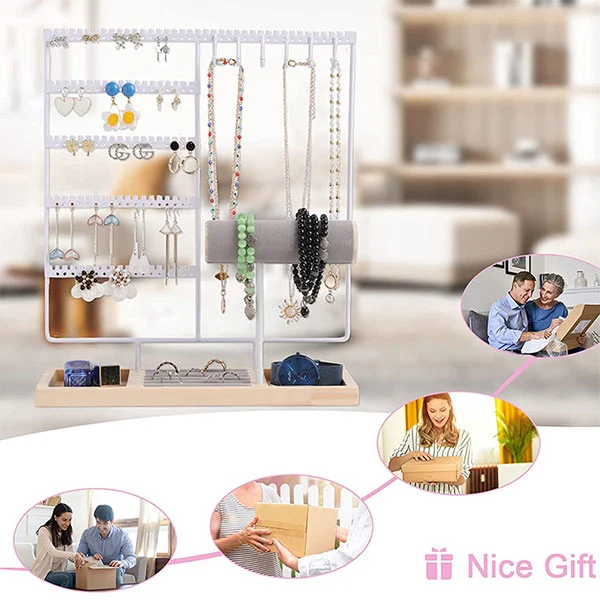 Vertical Jewelry Organizer With Hooks