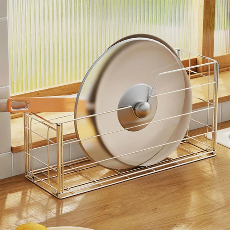 Многофункционална кухненска стойка за съхранение на тенджери и тигани